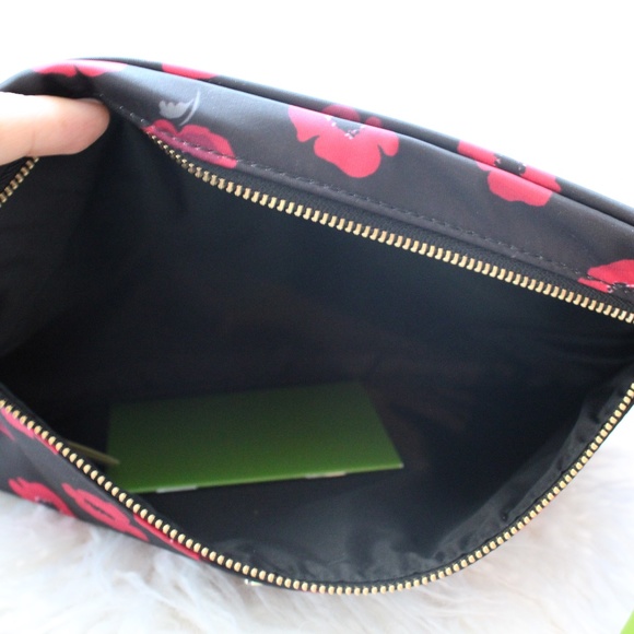 Kate Spade Clutch Pouch Red Floral Bag - Picture 8 of 8